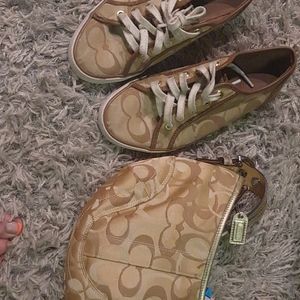 Coach purse and shoe set